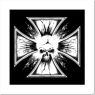 Iron Cross Skull Posters and Art